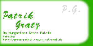 patrik gratz business card